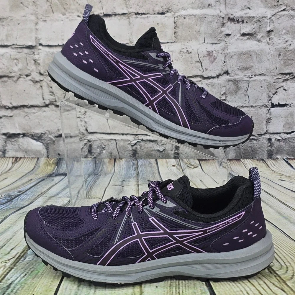 ASICS Frequent Trail Running Shoes Womens 10 Purple 1012A022 Hiking Sneakers - Picture 2 of 9